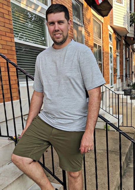 01ALGO, Rizzo Microstripe Performance Tee, $34