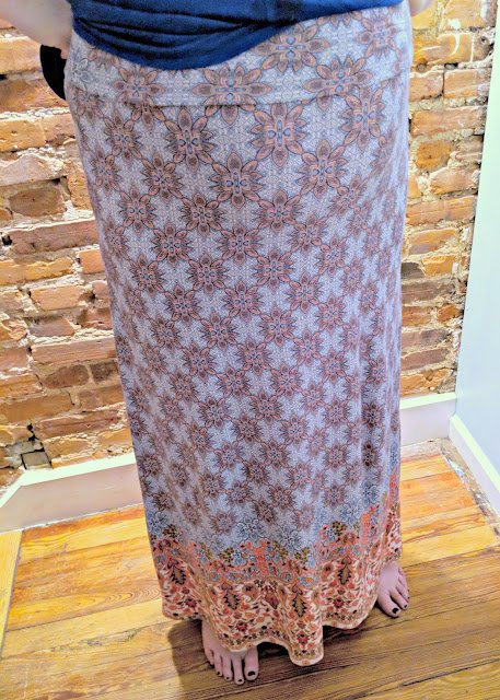 Loveapella Zaria Border Print Maxi Skirt